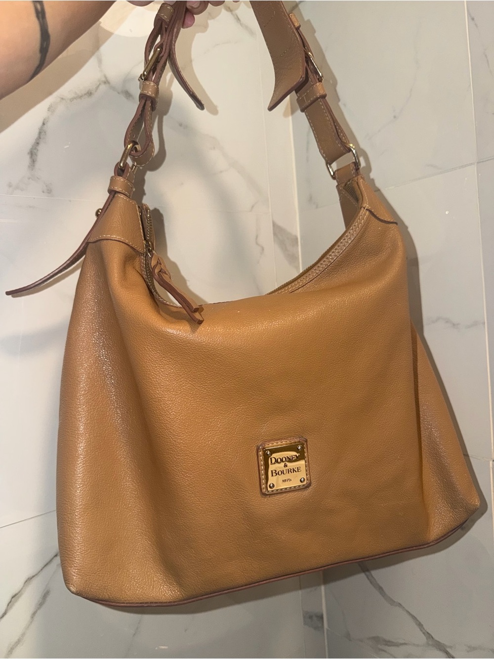 Dooney & Bourke Caramel Tan Leather Shoulder Bag